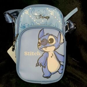 Lilo Stitch purse crossbody phone holder disney blue zipper bag primark